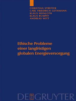 cover image of Ethische Probleme einer langfristigen globalen Energieversorgung